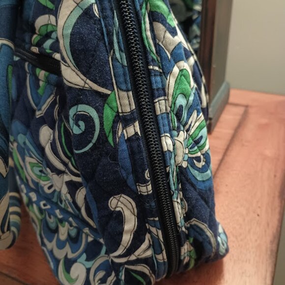 Vera Bradley Large Satchel in Mediterranean Blue - Picture 5 of 6